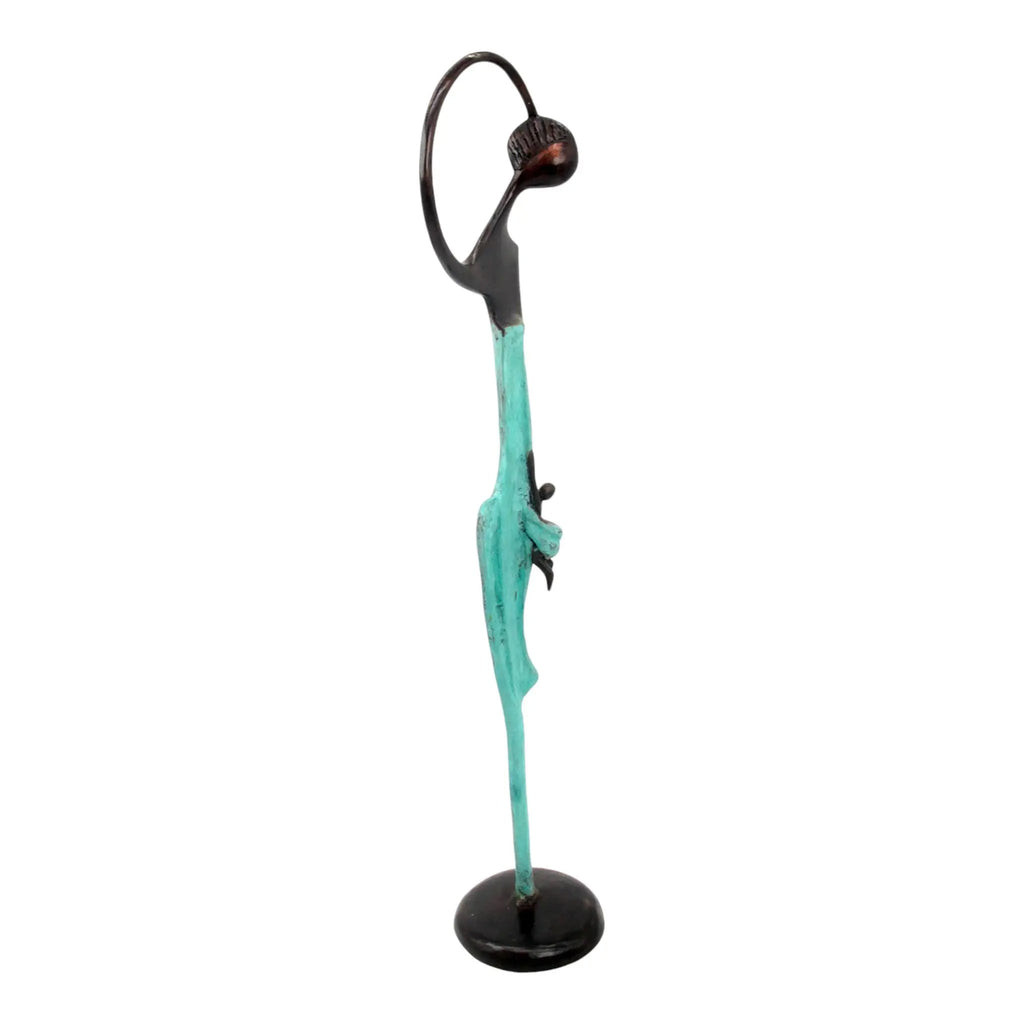 Bronze Burkina Faso turquoise 56cm