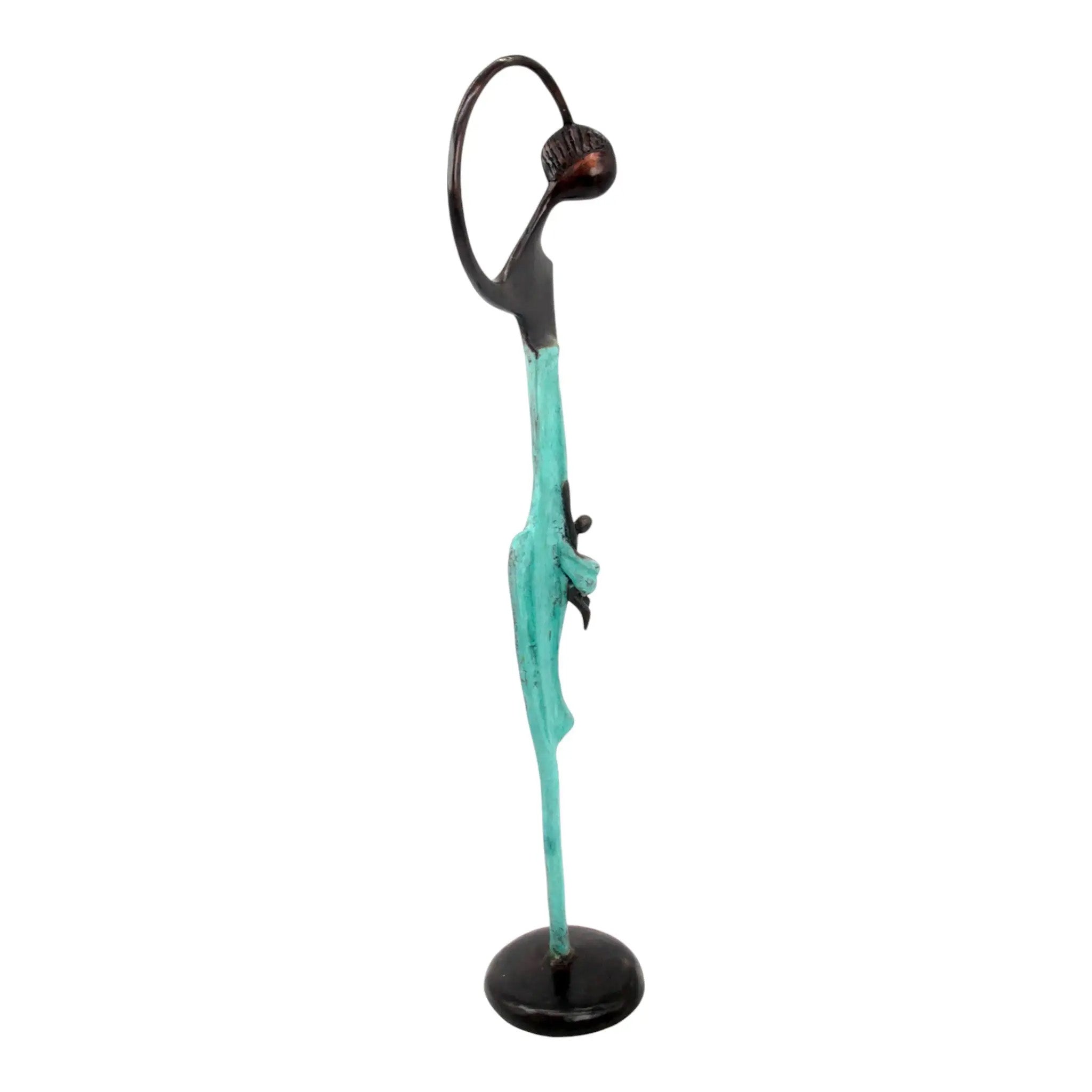 Bronze Burkina Faso turquoise 56cm