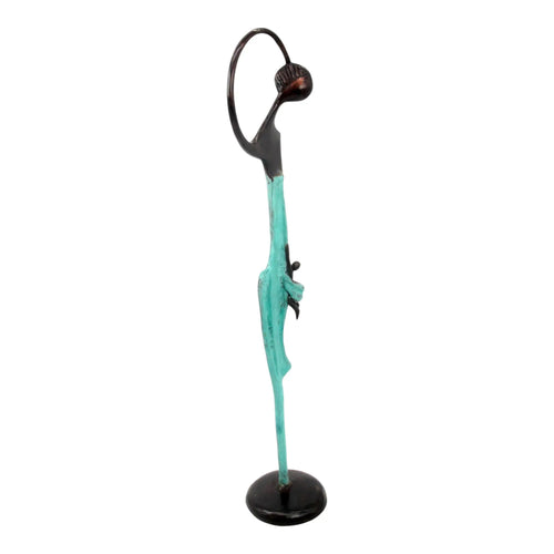 Bronze Burkina Faso turquoise 56cm