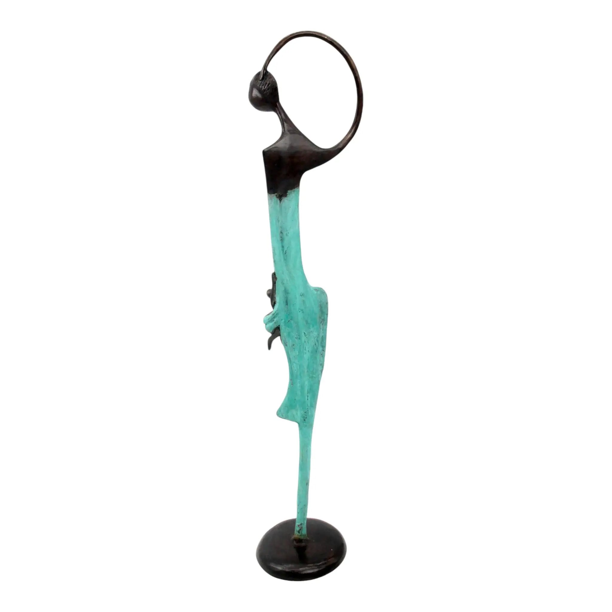 Bronze Burkina Faso turquoise 56cm