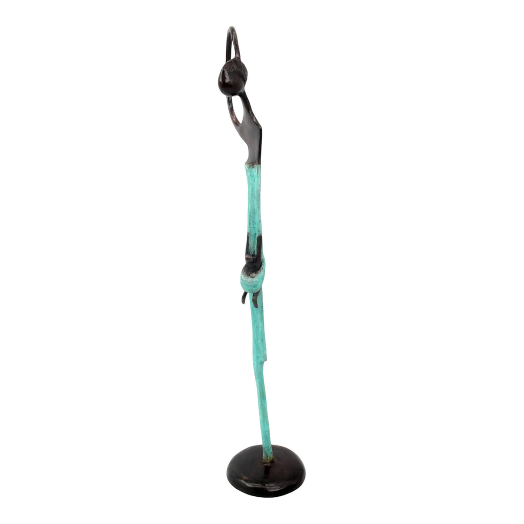 Bronze Burkina Faso turquoise 56cm