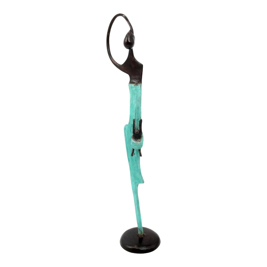 Bronze Burkina Faso turquoise 56cm