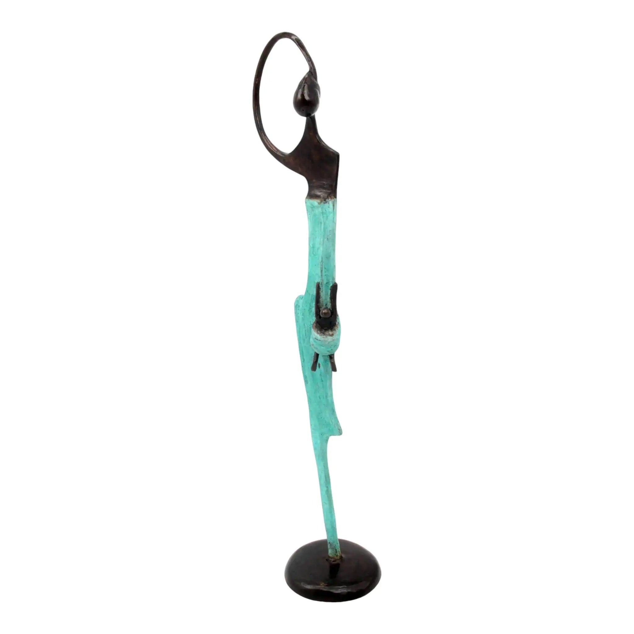 Bronze Burkina Faso turquoise 56cm