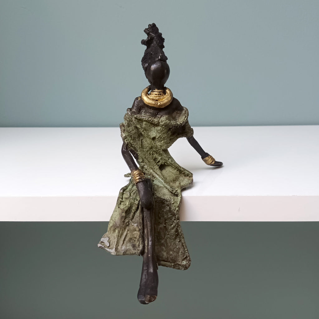 Bronze Burkina Faso vert 20cm