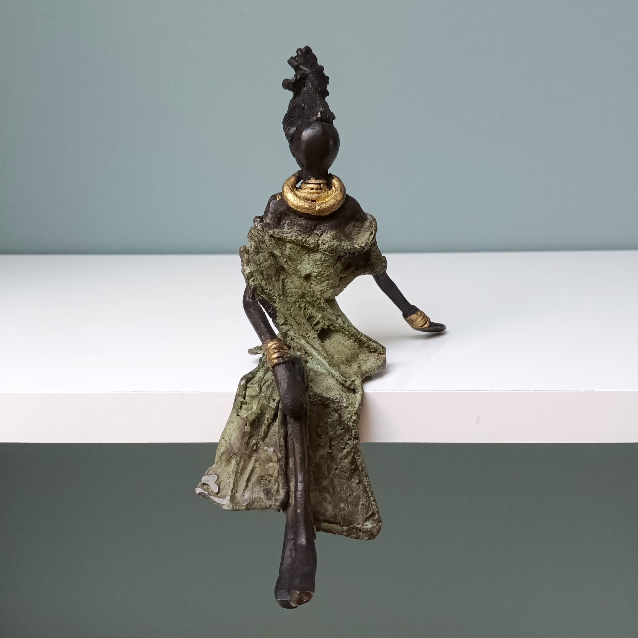 Bronze Burkina Faso vert 20cm