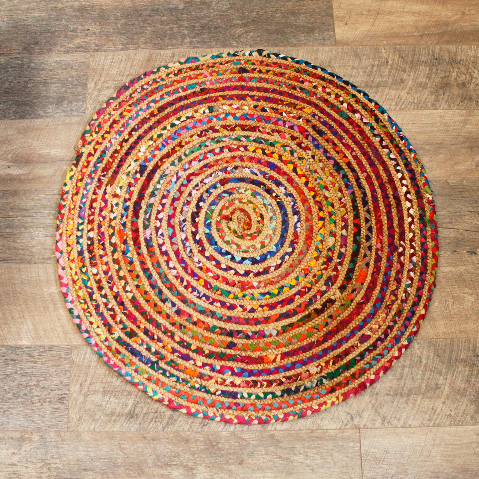 Tapis rond multicolore Ø90cm