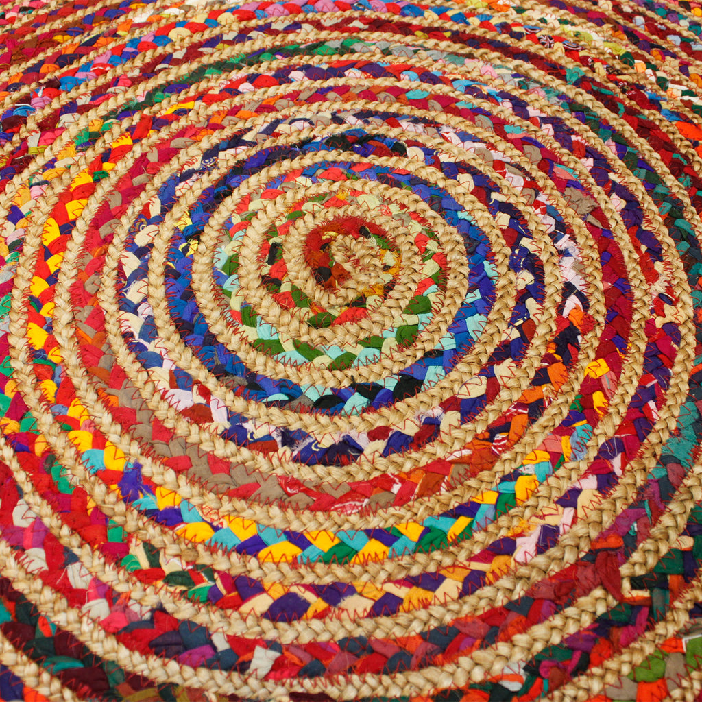 Tapis rond multicolore Ø90cm