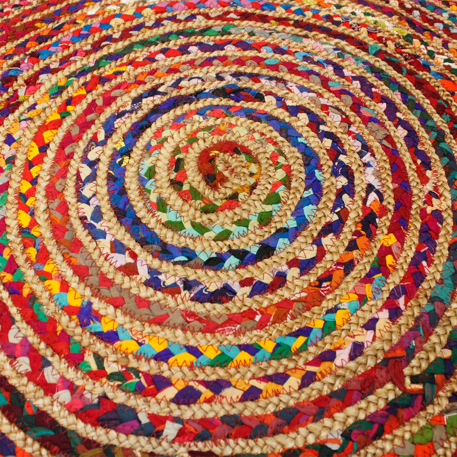 Tapis rond multicolore Ø90cm