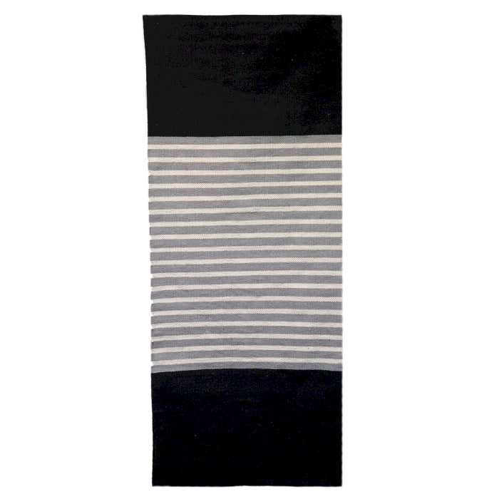 Tapis indien noir/gris 70x170cm