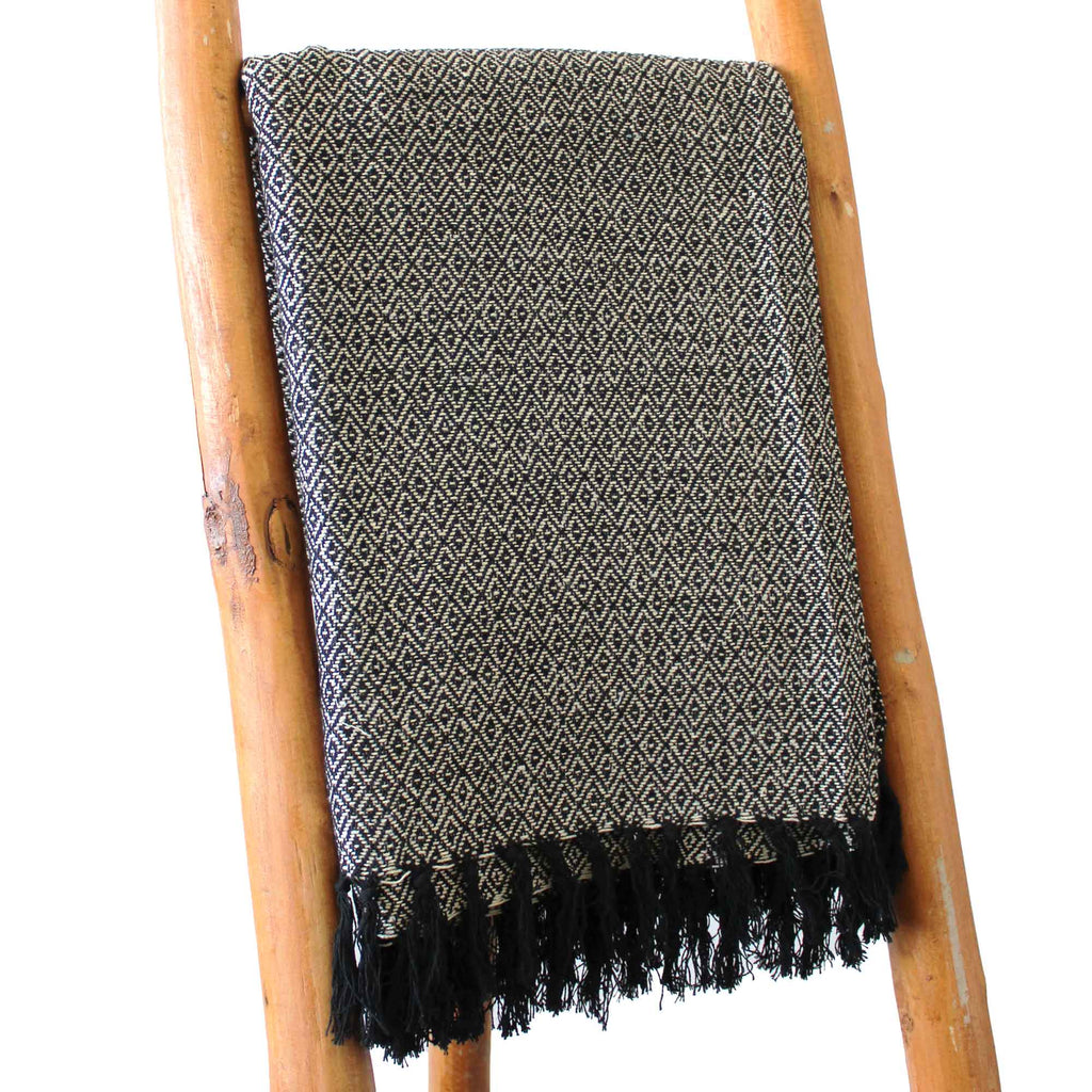 Plaid bohème carbone