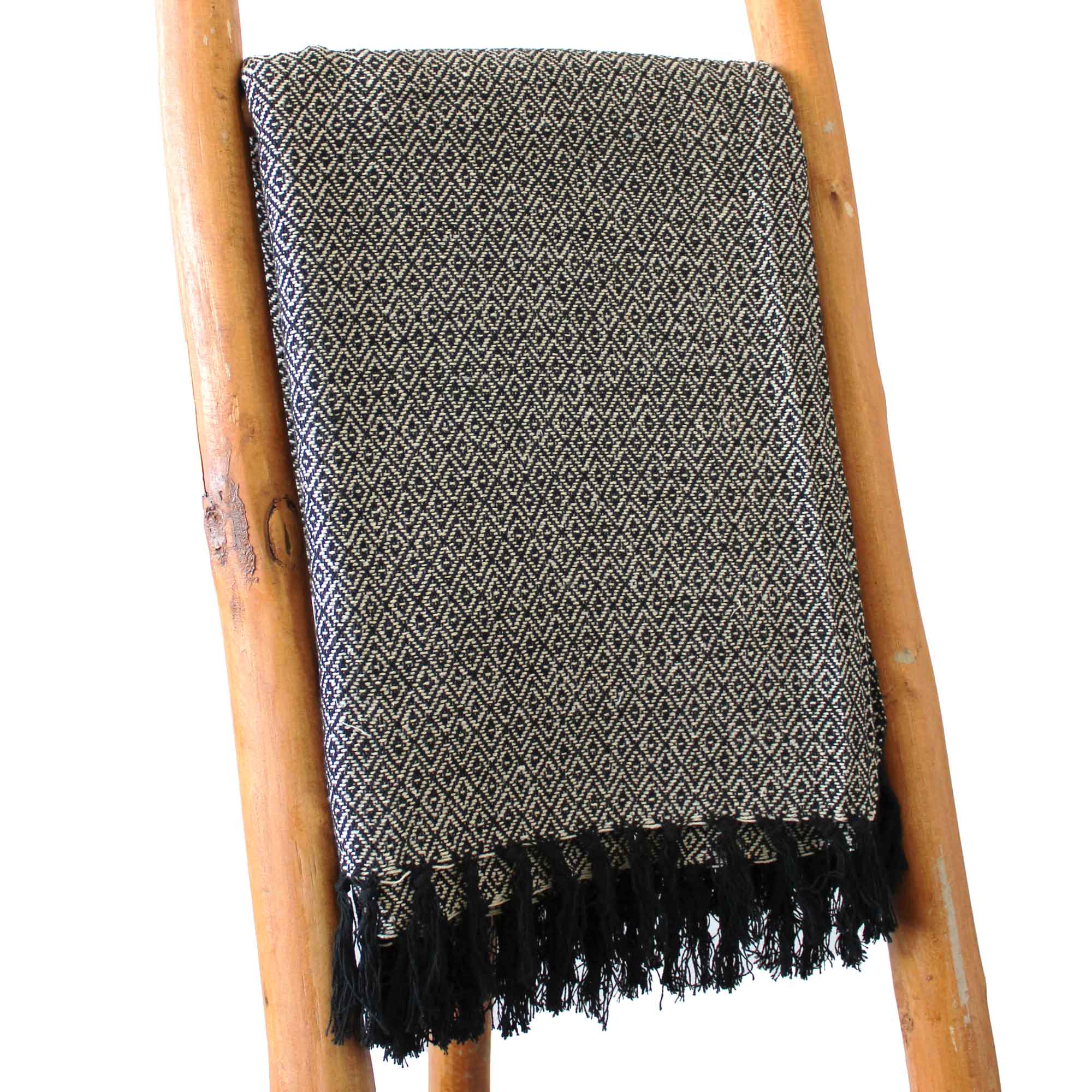 Plaid bohème carbone