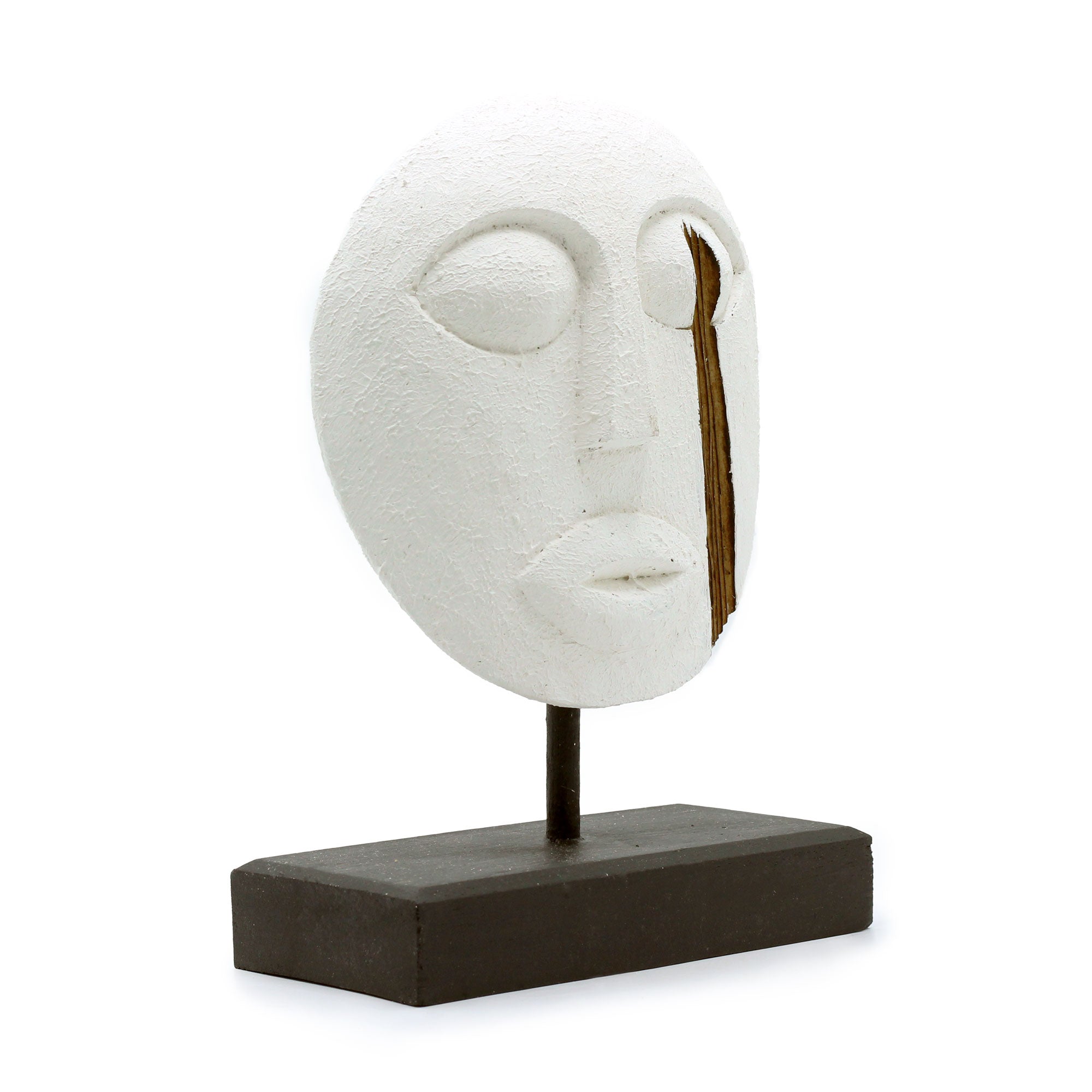 Masque décoratif tribal blanc