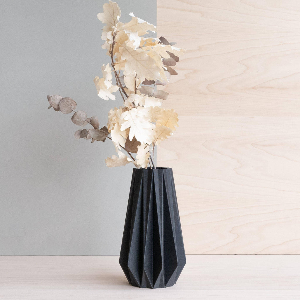 Vase Origami Noir 15cm