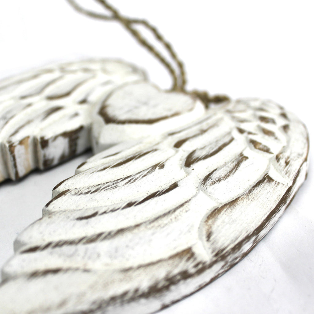 Ailes d’ange artisanales cœur - 24cm