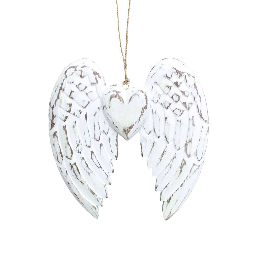 Ailes d’ange artisanales cœur - 24cm