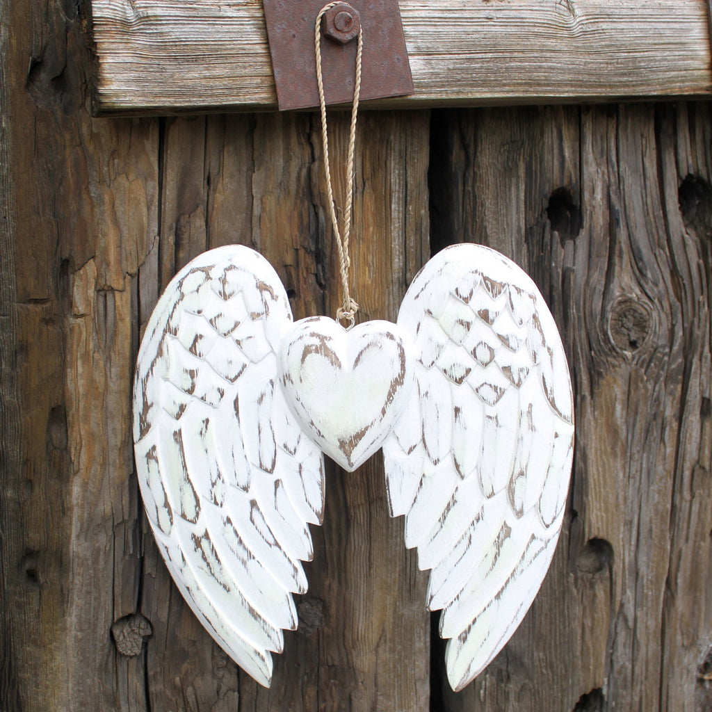 Ailes d’ange artisanales cœur - 24cm