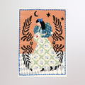 Illustration tirage numérique A4 "Femme enceinte folklorique"