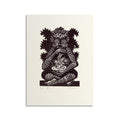 Estampe originale linogravure HIJA DE MAYAHUEL III / Jainite Silvestre