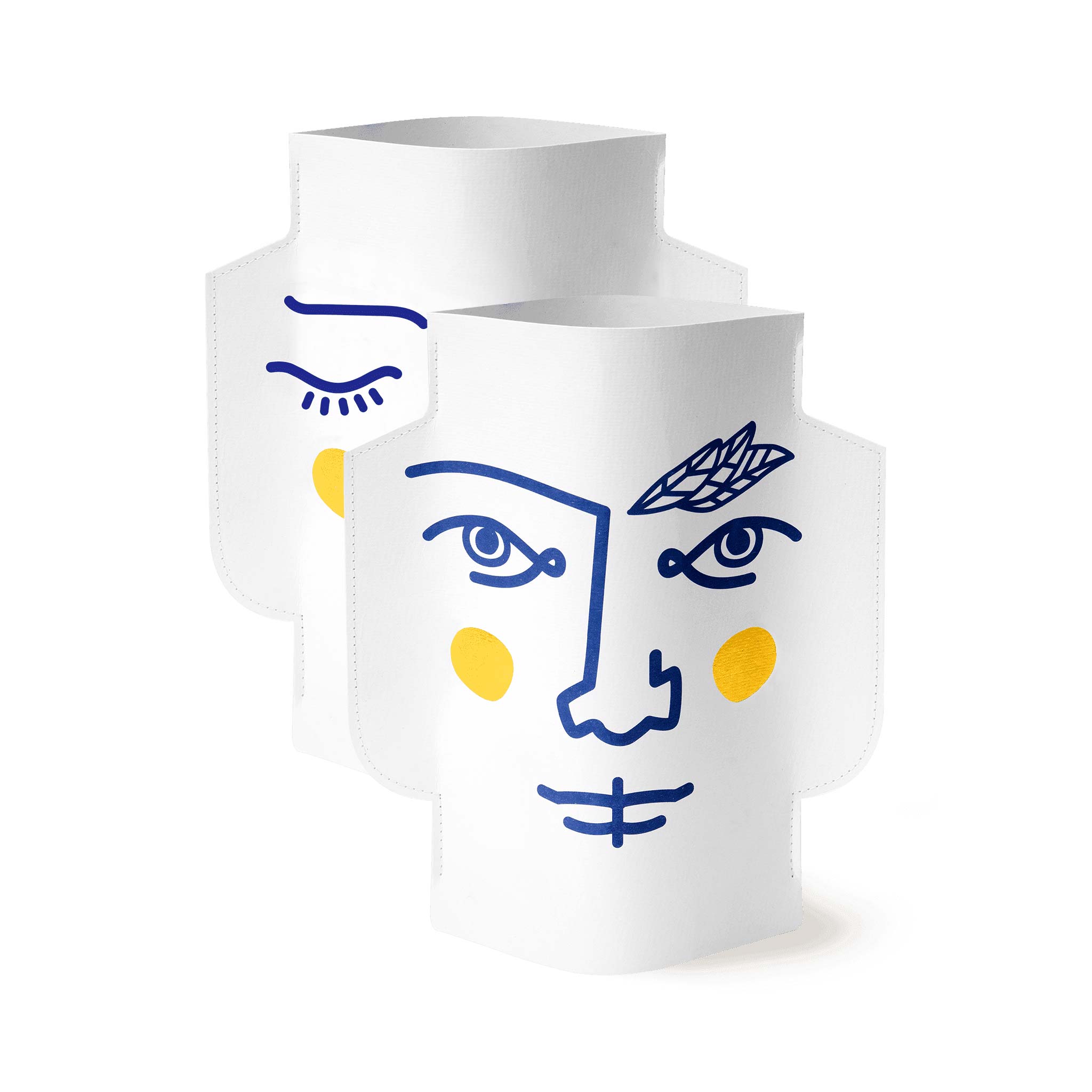 Vase en papier Janus (Double face)