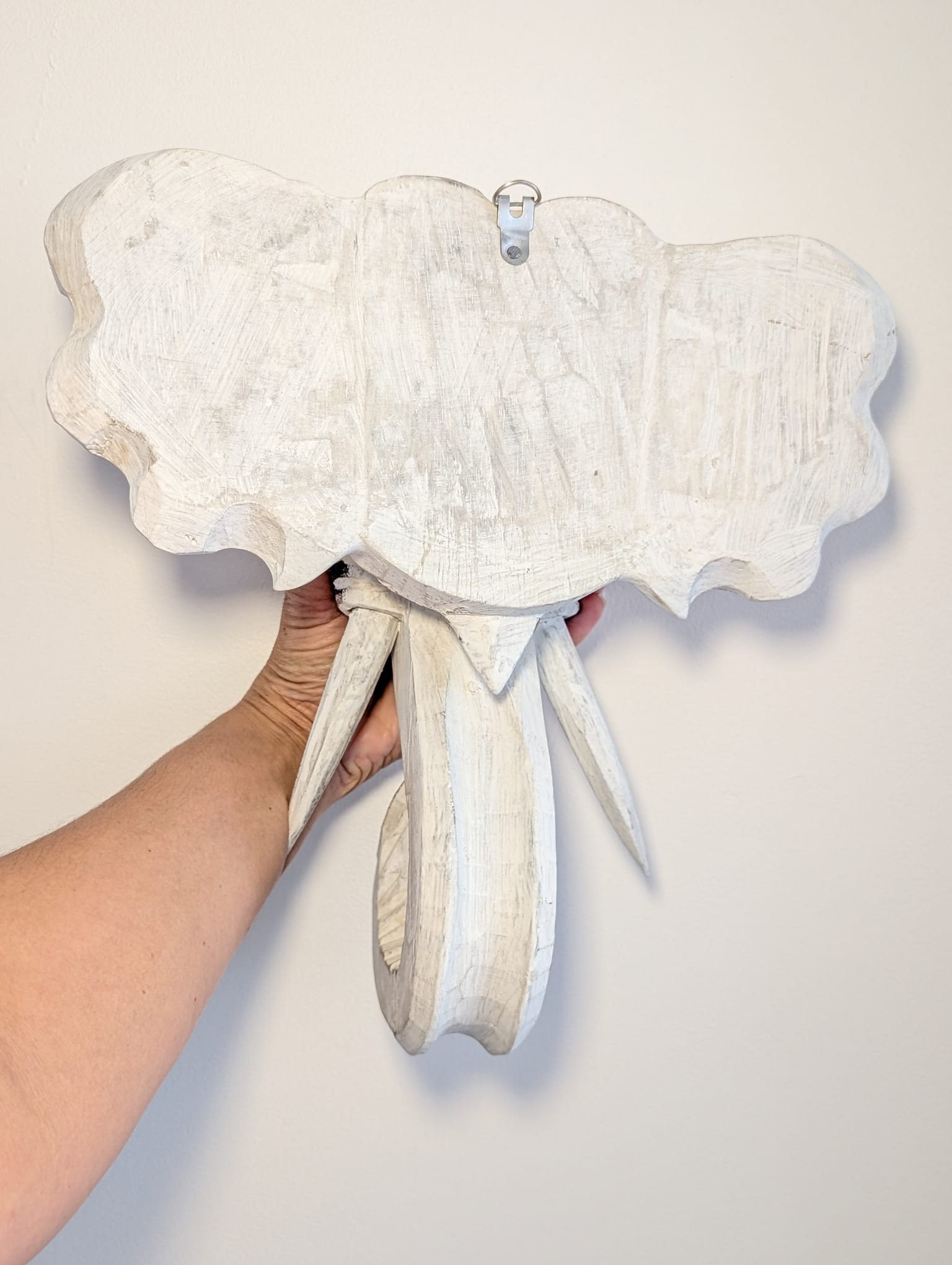 Grande Tête d'Eléphant - Or & Blanc