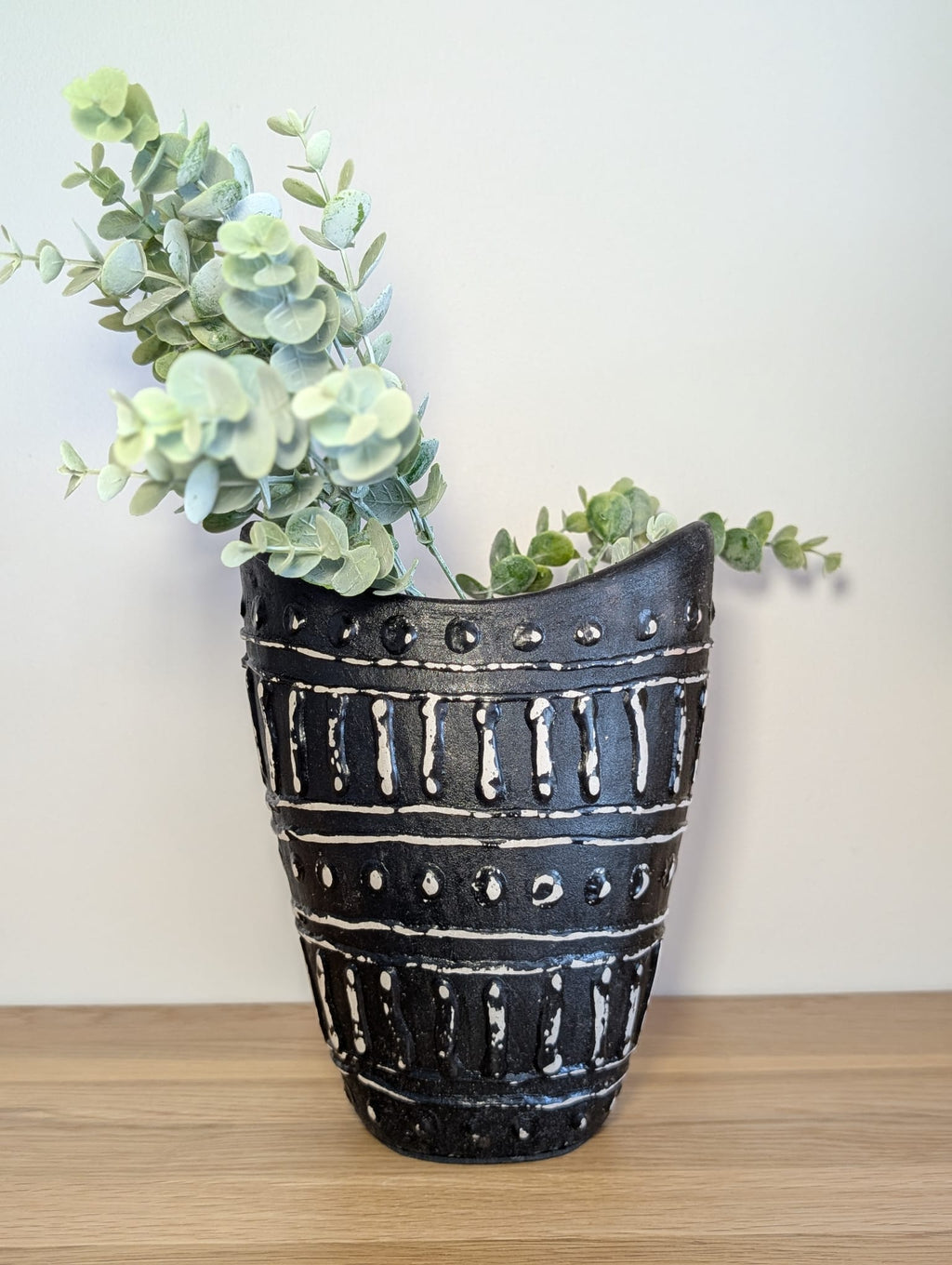 Vase col large - Noir