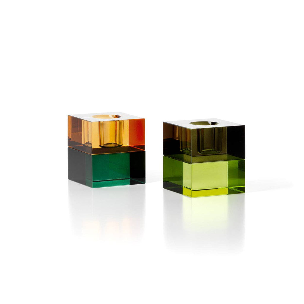 Le Porte-Bougie Gem Blocks - Ambre Vert