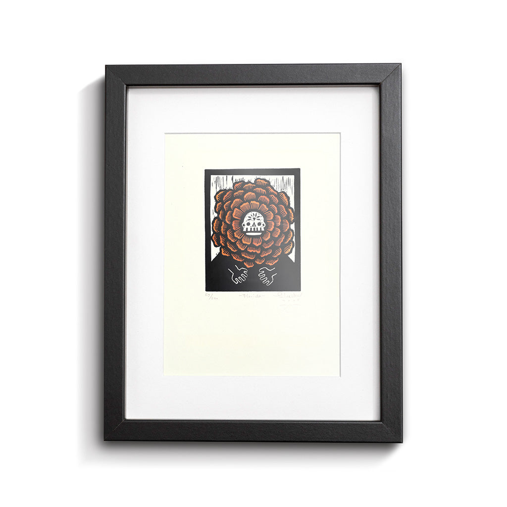 Estampe originale linogravure FLORIDA / Jainite Silvestre