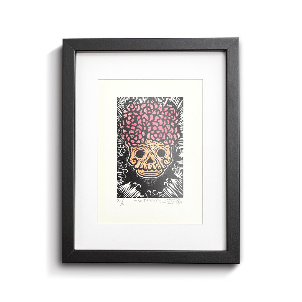 Estampe originale linogravure MI PRECIOSA / Jainite Silvestre