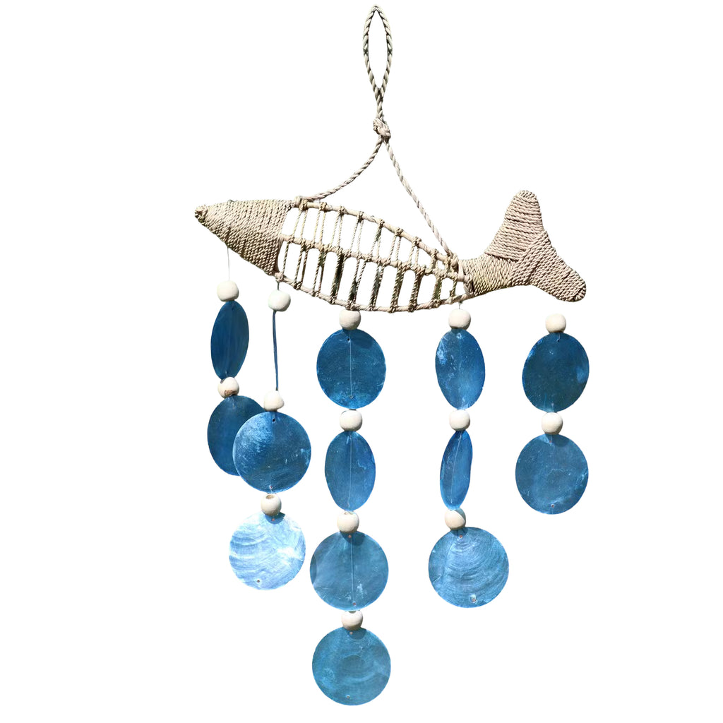 Carillon poisson ficelle et copis bleu