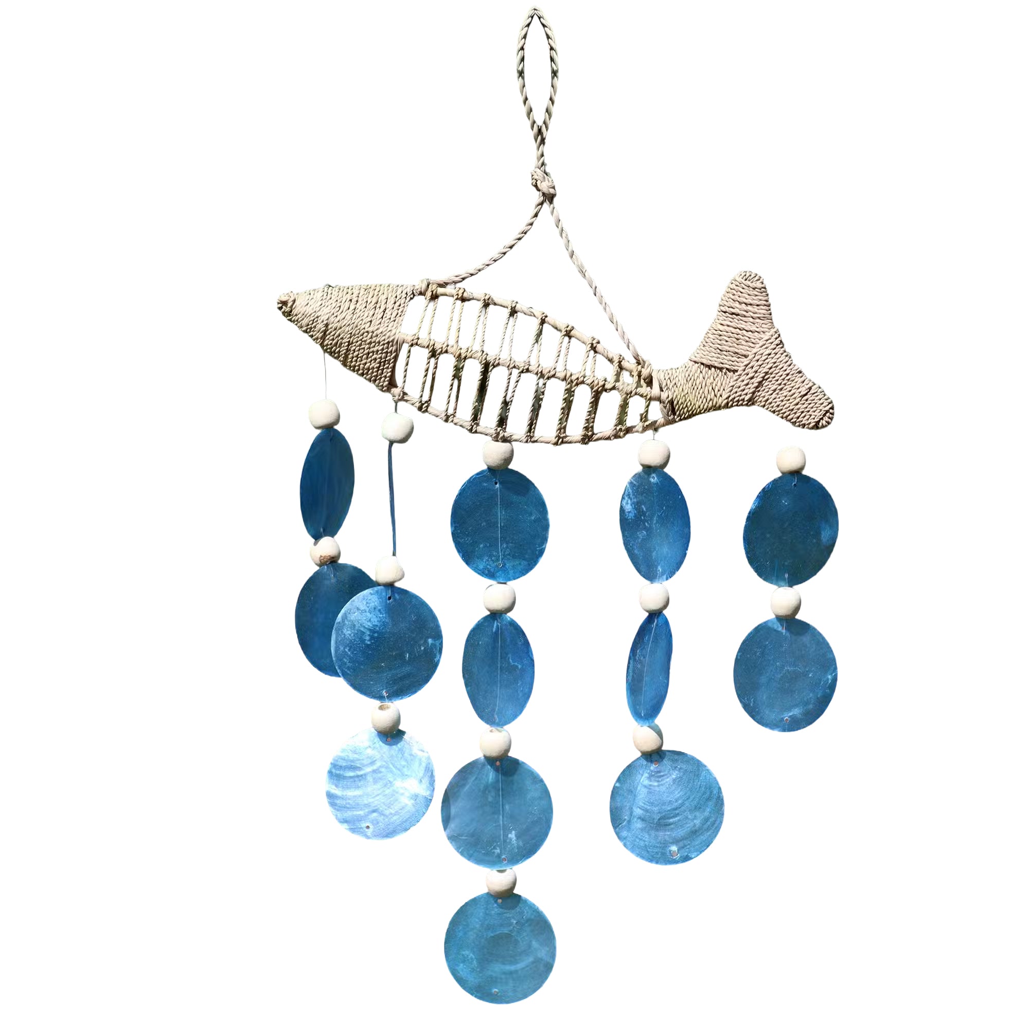 Carillon poisson ficelle et copis bleu