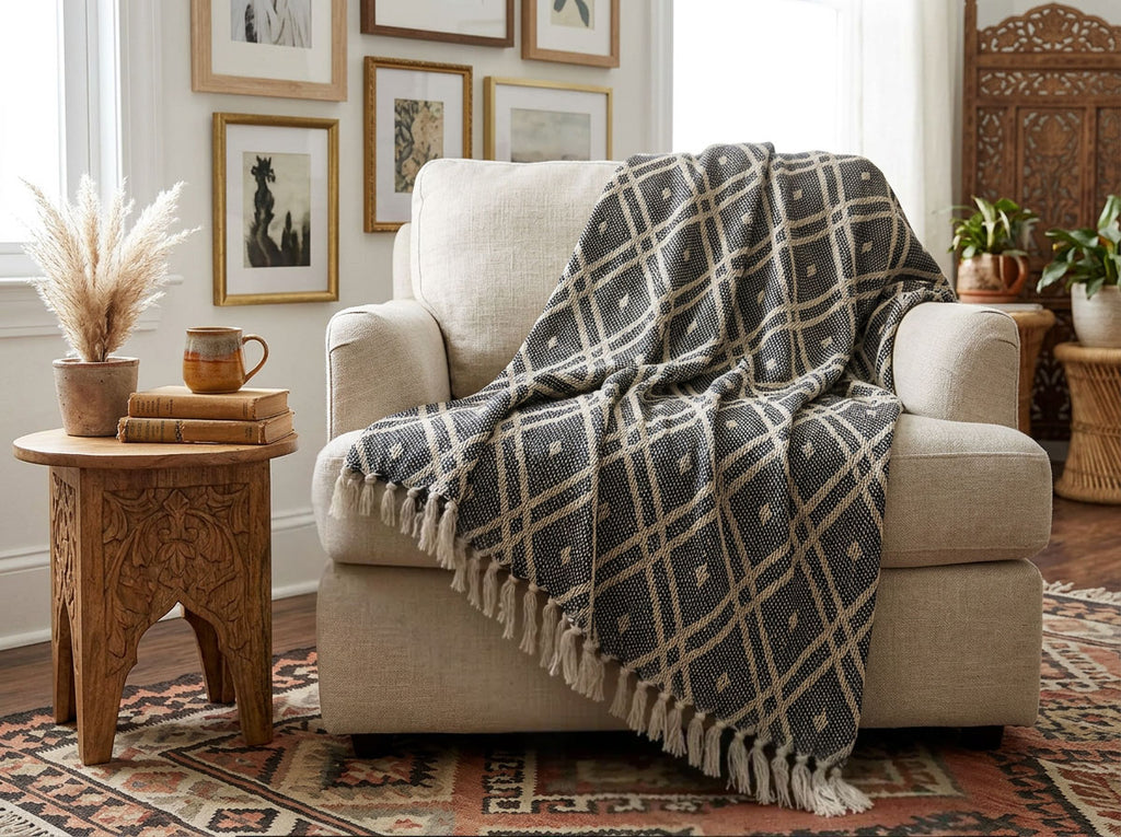 Plaid bohème losanges