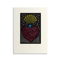 Estampe originale linogravure SACRAL / Jainite Silvestre